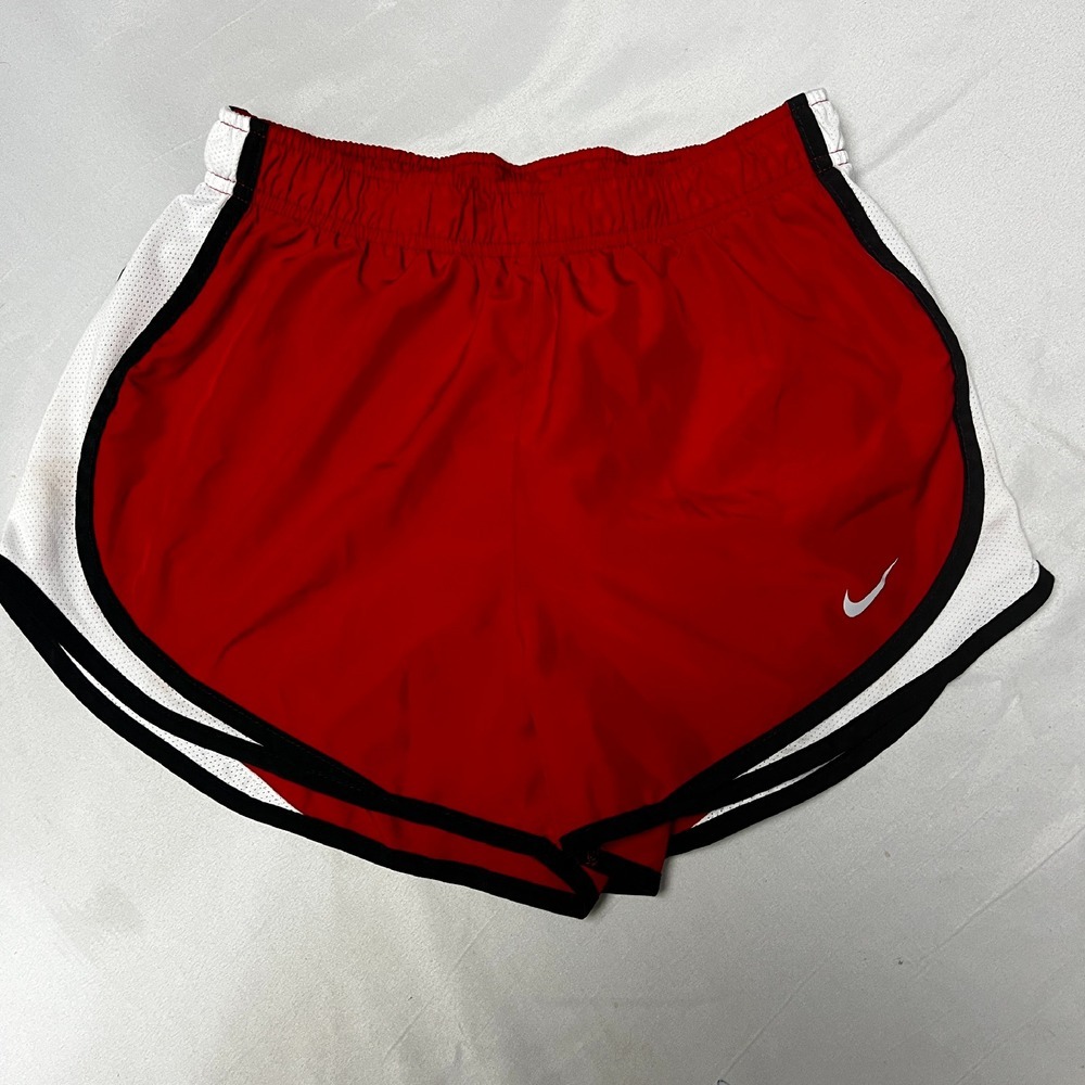 Nike Dri-FIT Running Shorts 3" Inseam Athletic Gym Activewear Red White‎ Sz S